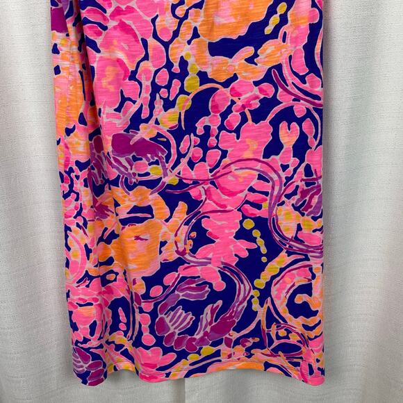 Lilly Pulitzer Blue&Pink Lobster Shrimp Essie Shift Mini Dress Sz.S - Picture 11 of 13
